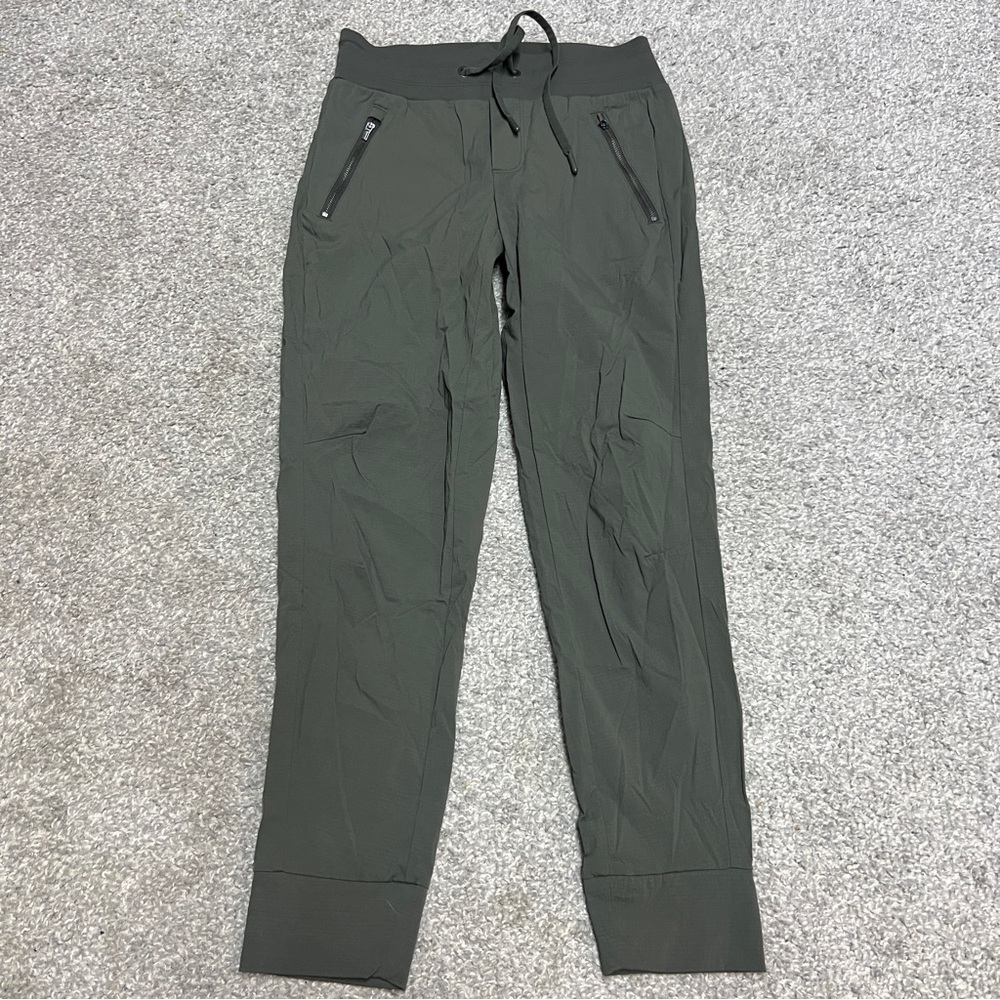 Athleta Trekkie North Jogger Pants Nylon Women's 0 Green Stretch Casual  Tapered